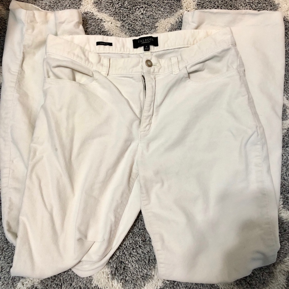 3/$15 White Talbots Signature Boot Jean